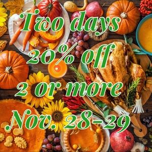 🦃🦃🦃🦃🦃 20% off 2 💥💥💥 WOW